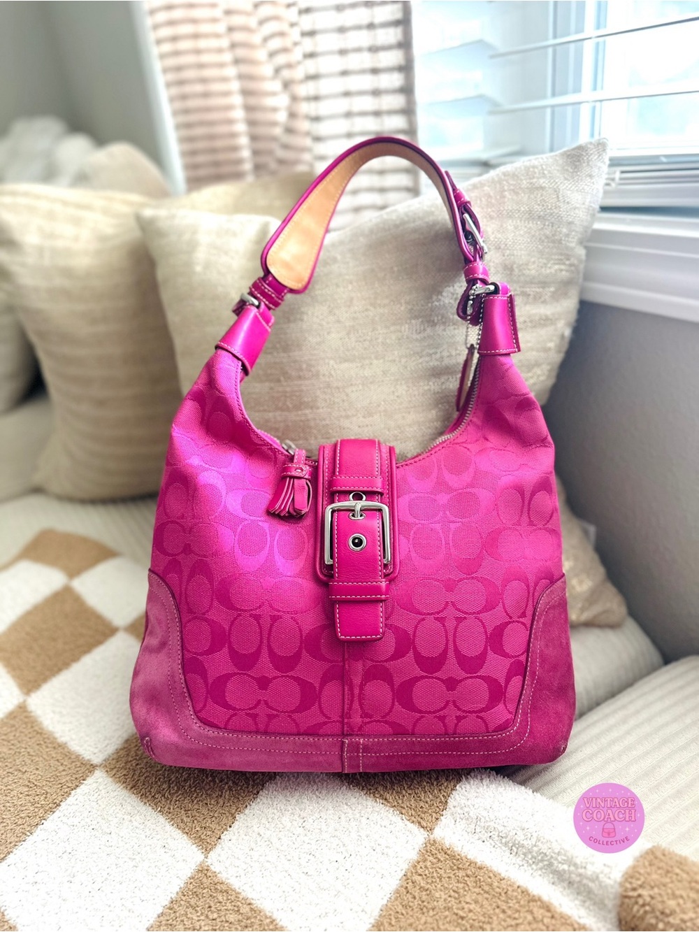 Rare Coach Hampton Soho- hot pink